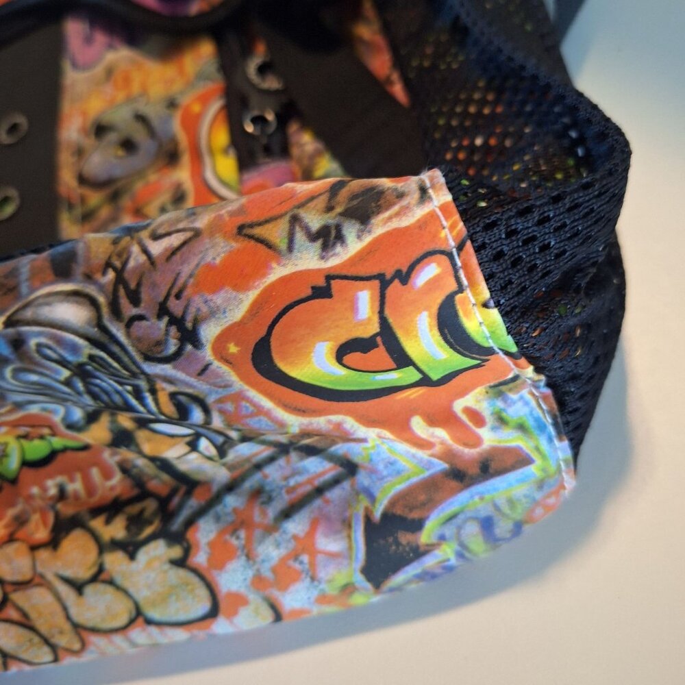 Colorful Crocs Messenger Laptop Bag W Graffiti Art Adjustable Strap Crossbody - Picture 12 of 16